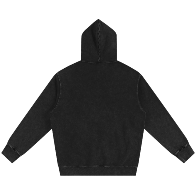 SM Snow Washed Hoodie black back