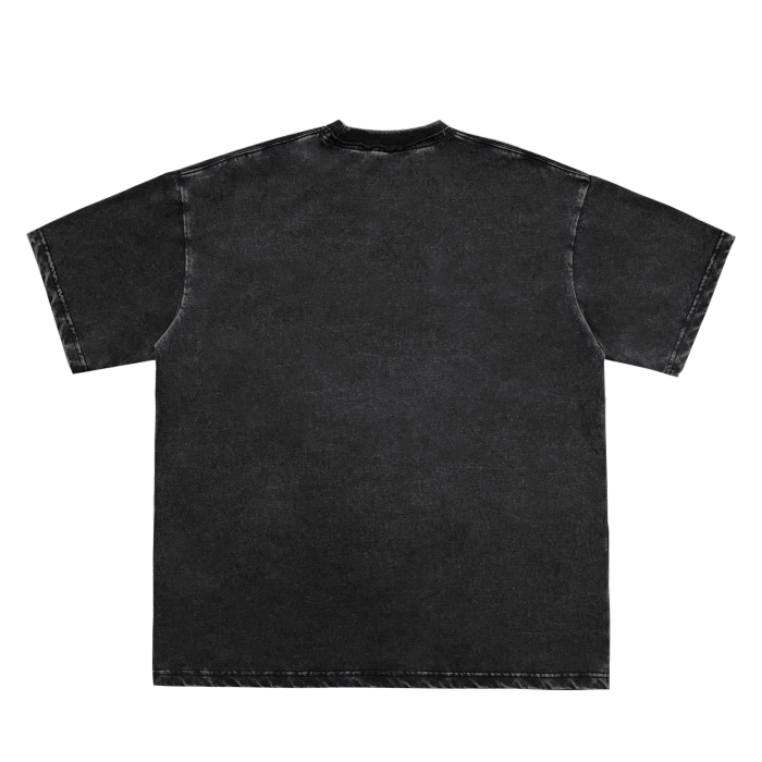 SM Frayed Vintage Washed T-Shirt black back