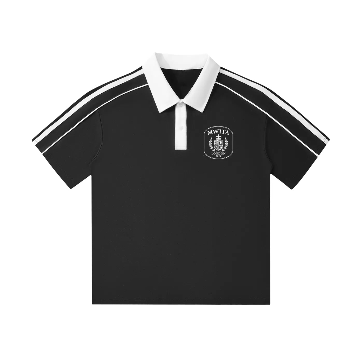 SM Royal Emblem Polo T-shirt black front