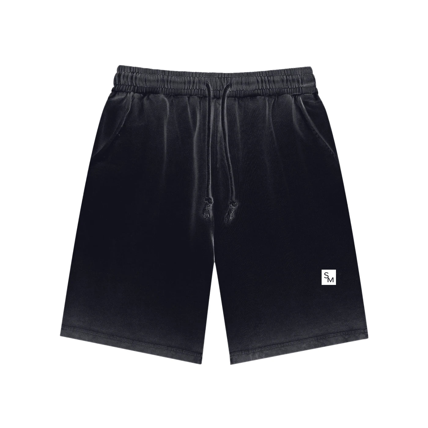 SM Sig. Reverse Dyed Shorts black front