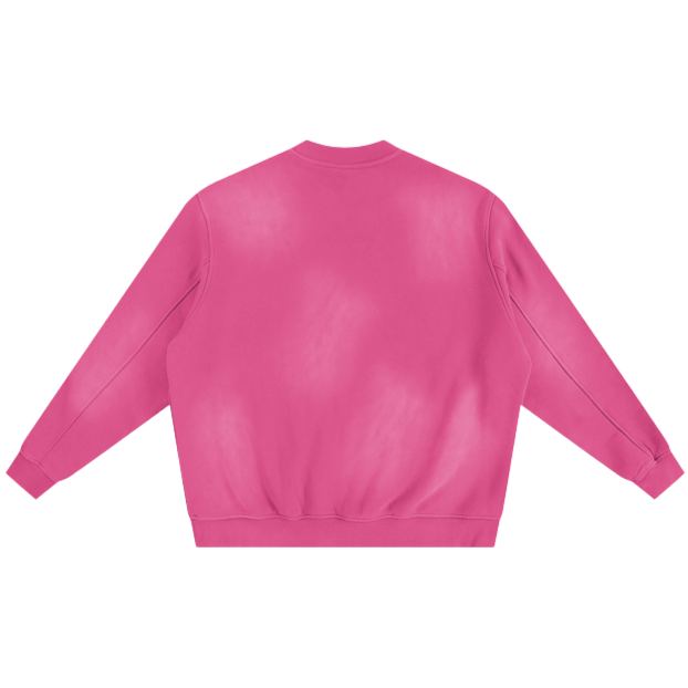 SM Sunfade Fleeced Sweatshirt hot pink back