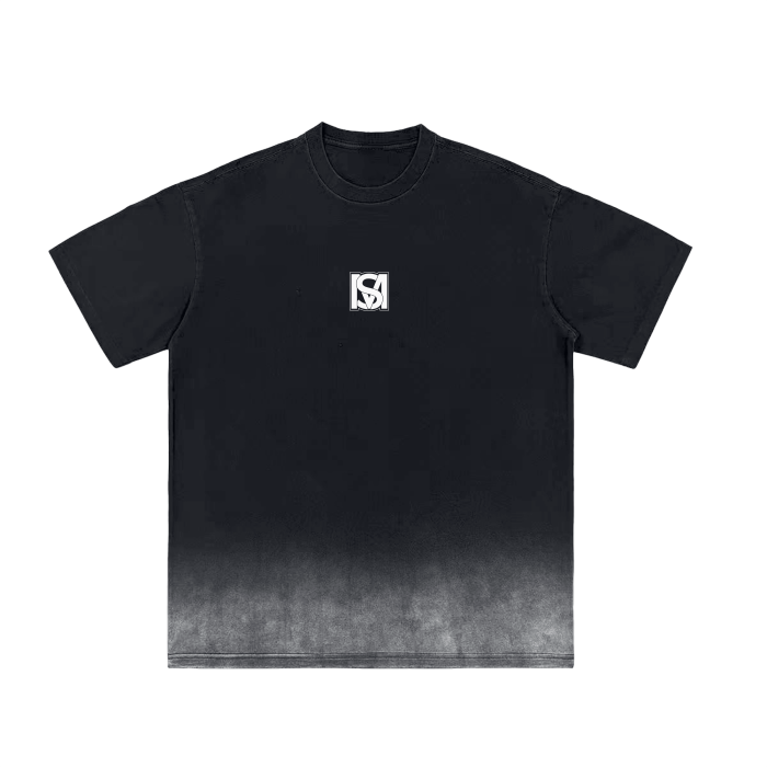 SM Vintage Washed Gradient T-Shirt black front
