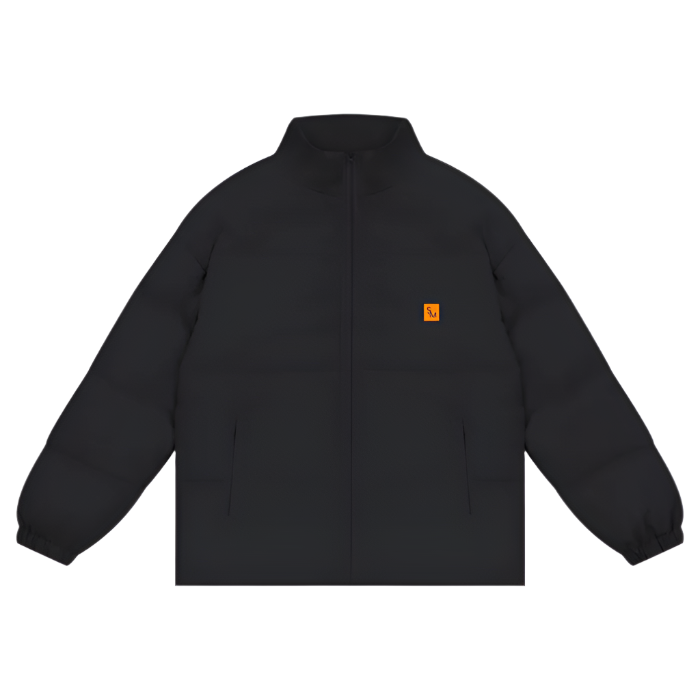 SM Sig. Puffer Coat front black