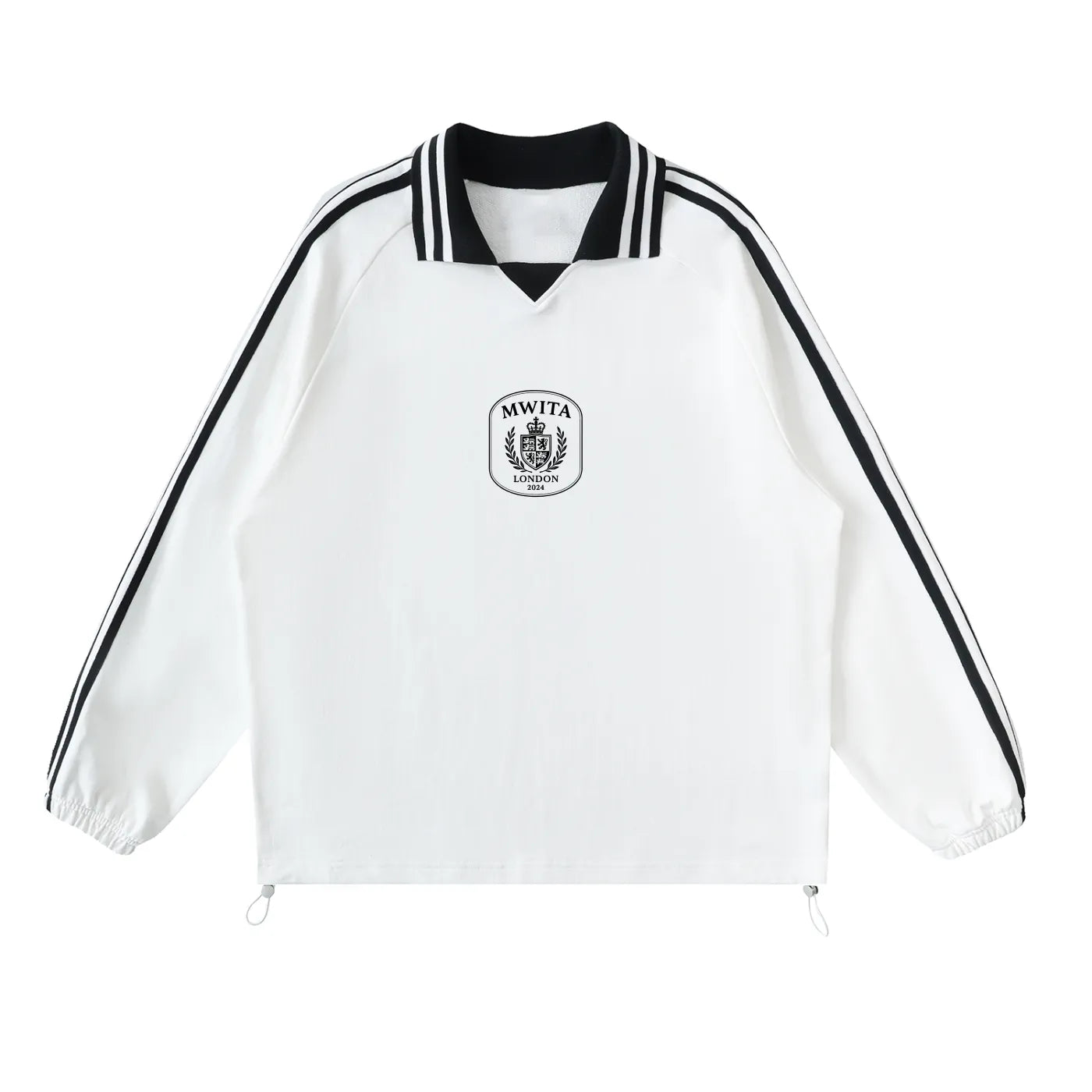 SM Royal Emblem Panel Sweatshirt white front