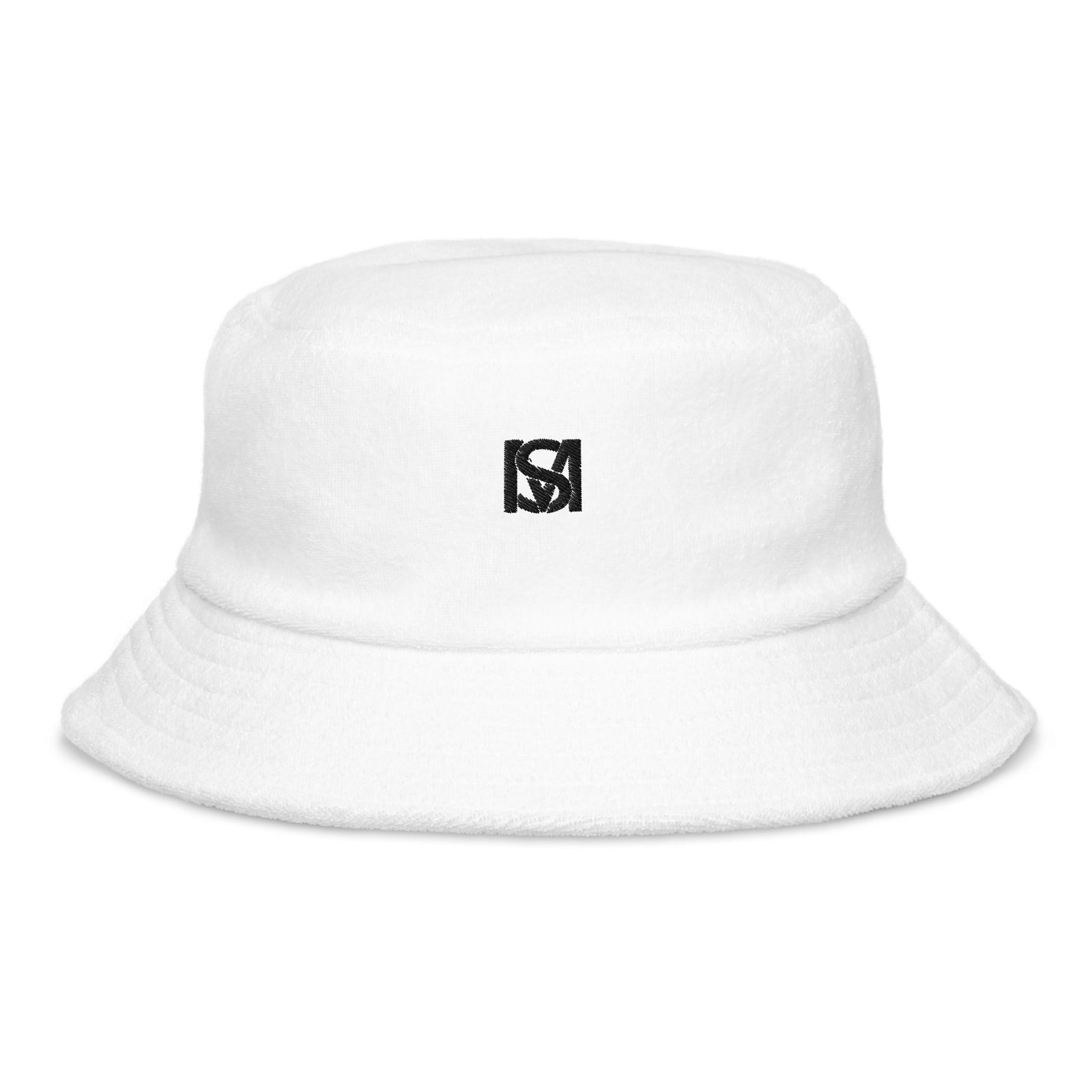 SM Monogram Bucket Hat white front