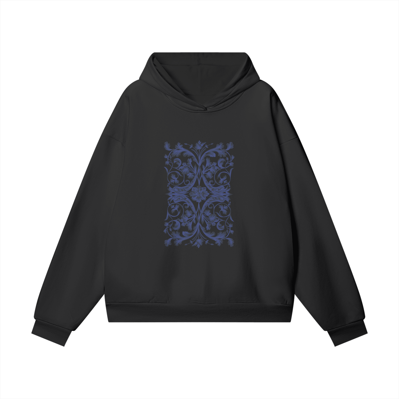 SM Baroque Bloom Hoodie black front