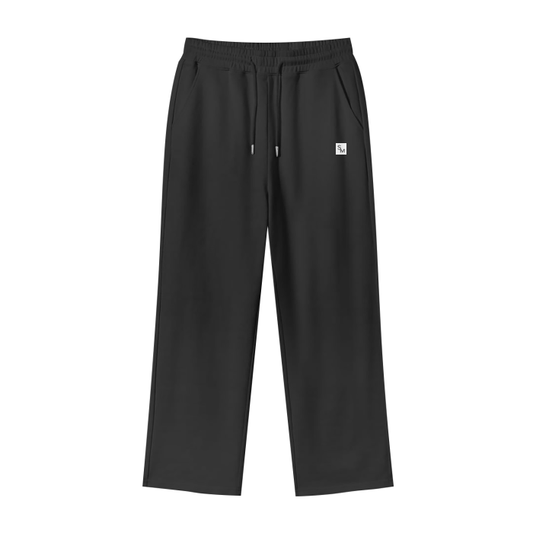 SM Sig. Straight Leg Fleece Joggers black front