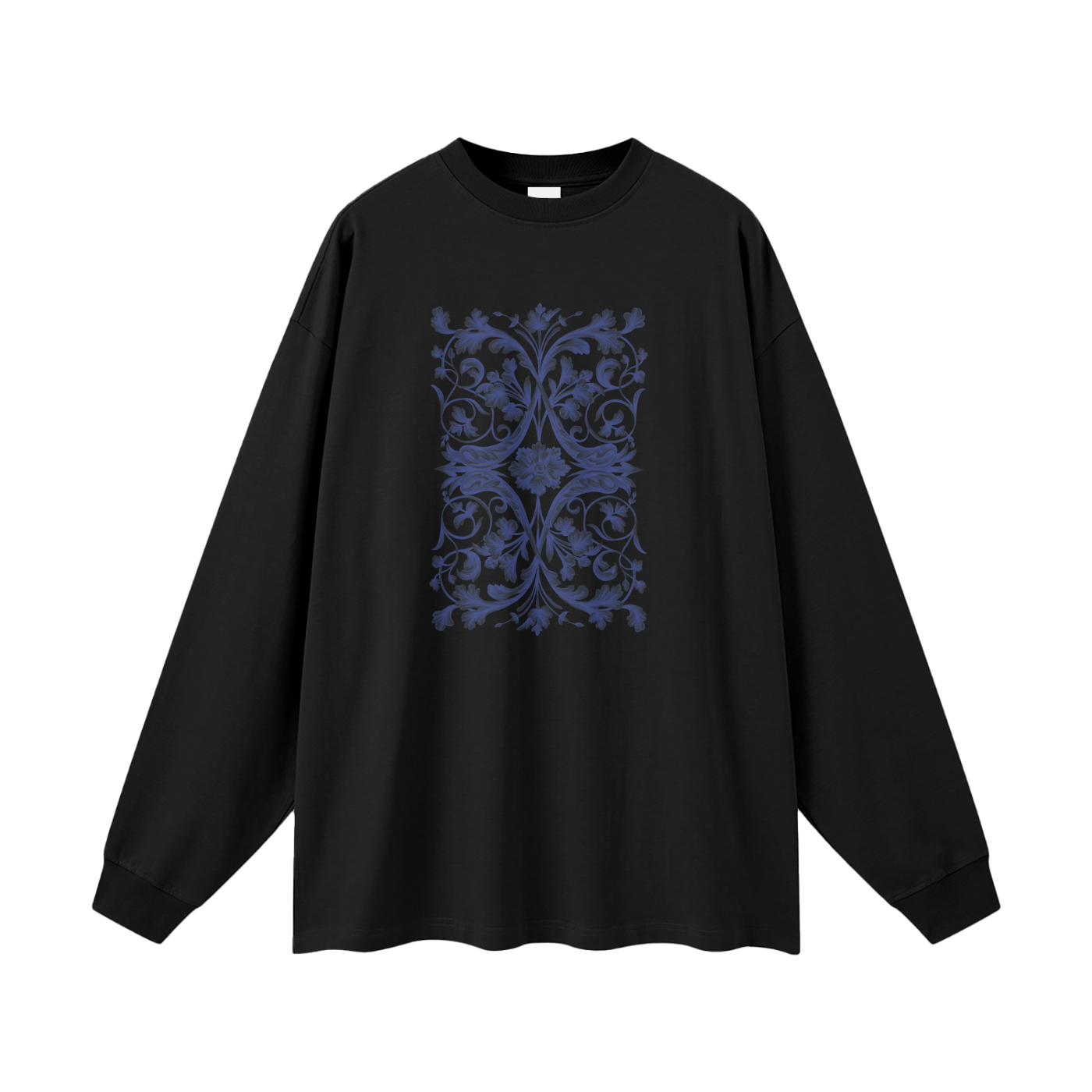 SM Baroque Bloom Long Sleeve T-shirt black front