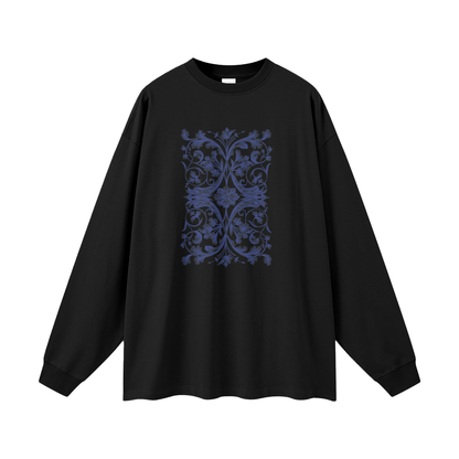 SM Baroque Bloom Long Sleeve T-shirt black front