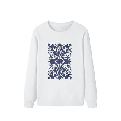 SM Baroque Bloom Sweatshirt white front