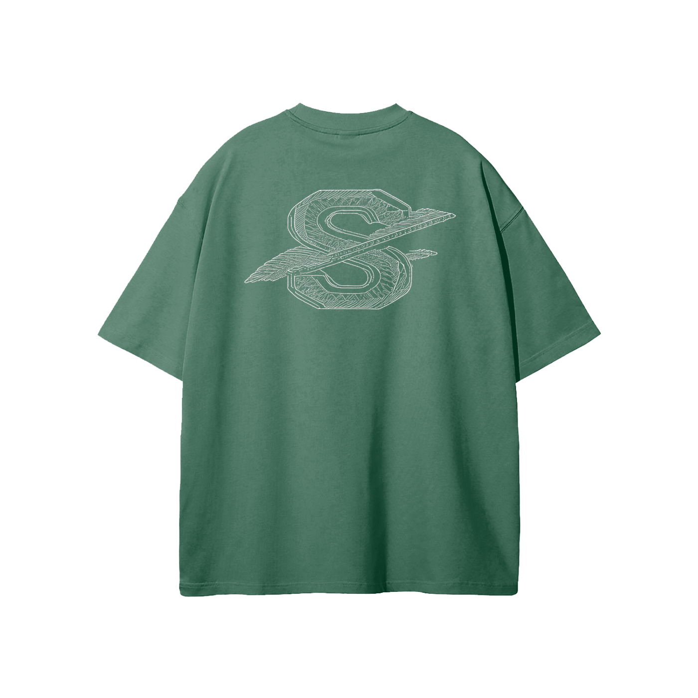 SM Carved Flight T-shirt green back