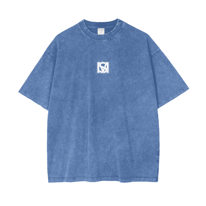 SM Acid Wash T-Shirt light blue front