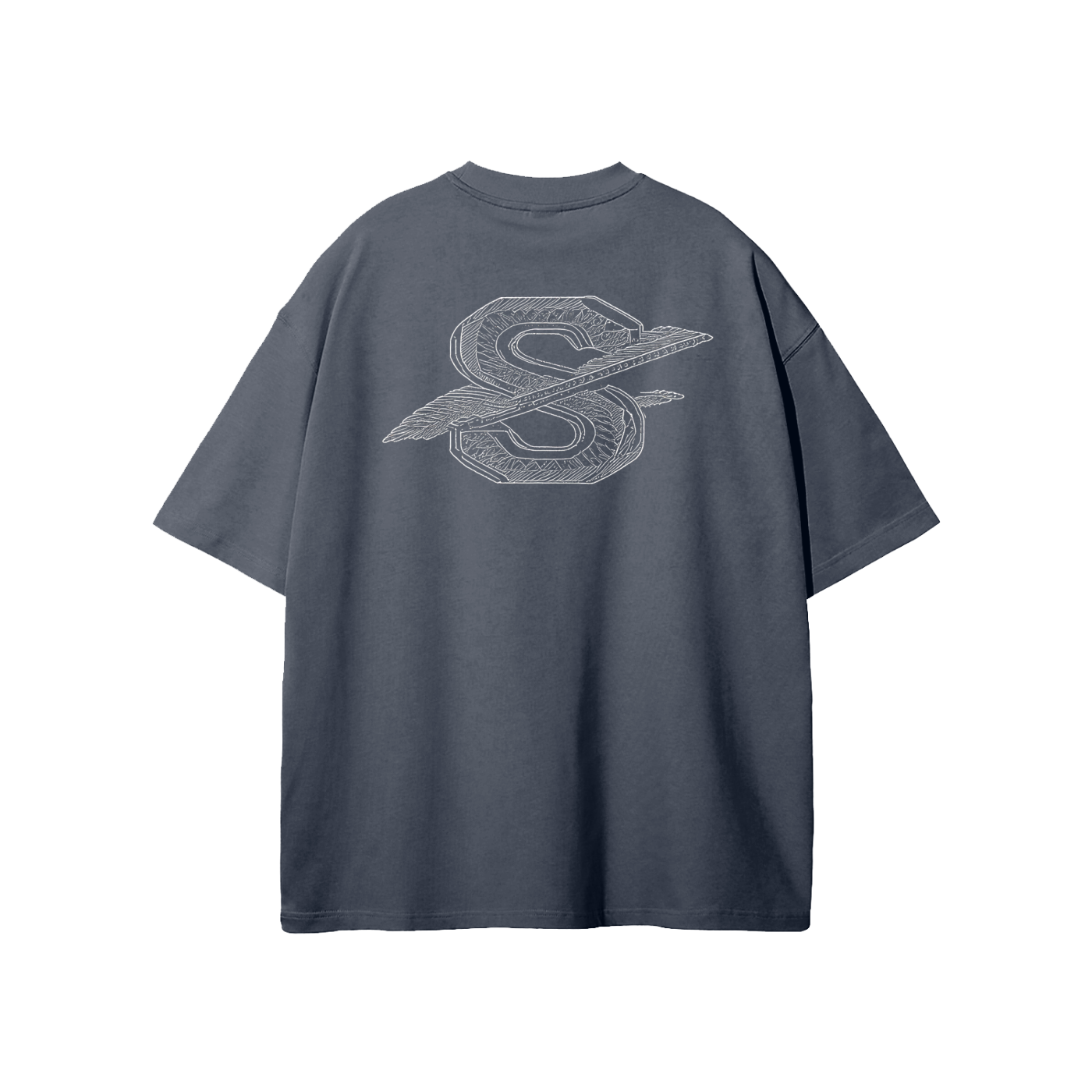 SM Carved Flight T-shirt chambray back