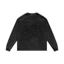 SM Acid Wash Long Sleeve T-shirt black back