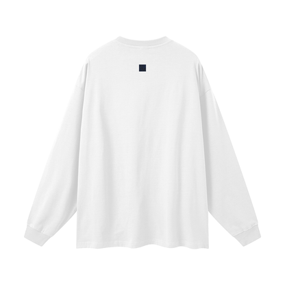 SM Baroque Bloom Long Sleeve T-shirt white front