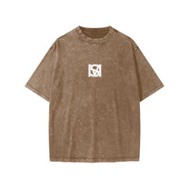 SM Snow Washed Kids T-shirt pink front coffee front