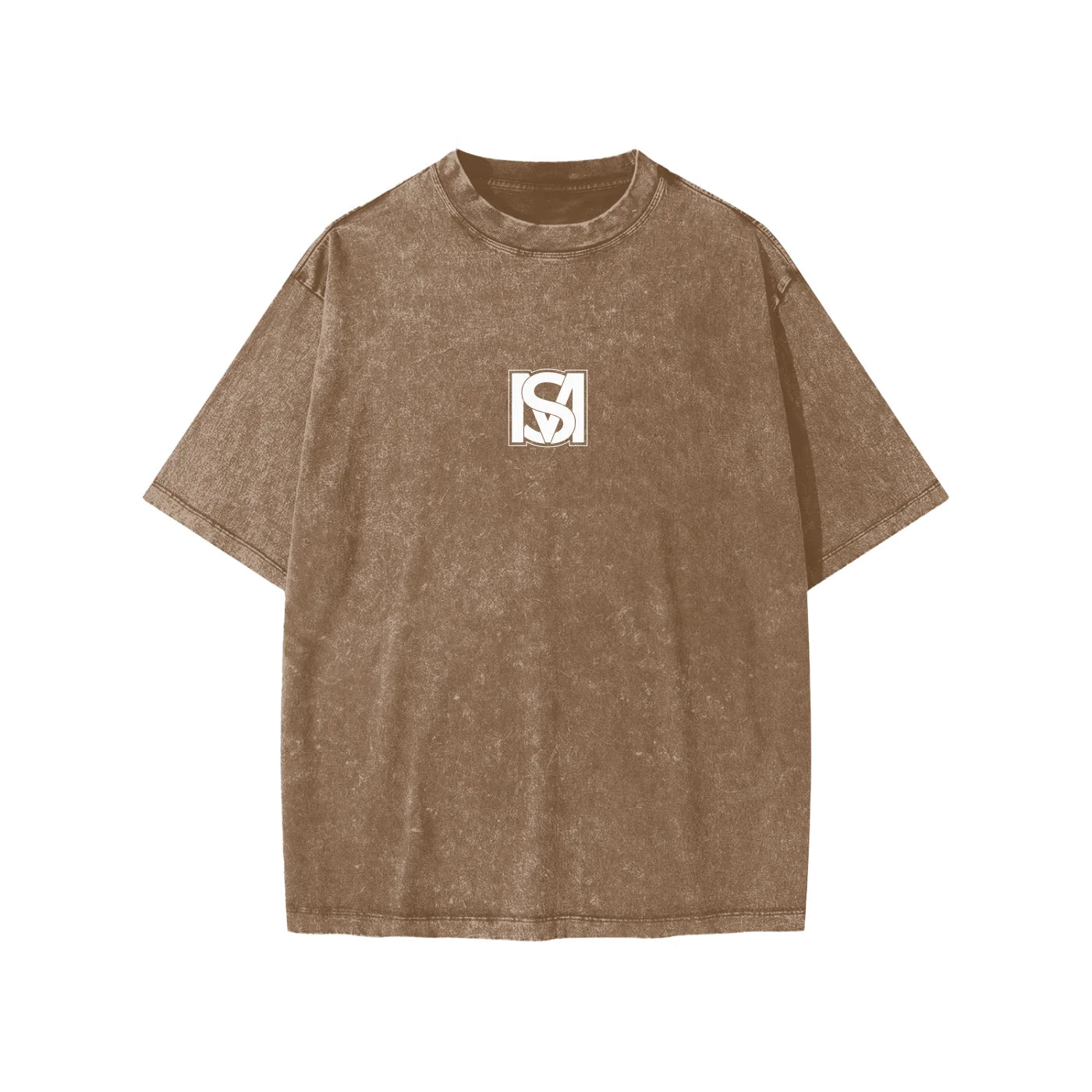 SM Snow Washed Kids T-shirt pink front coffee front