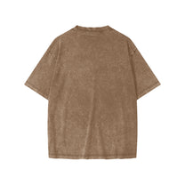 SM Snow Washed Kids T-shirt pink front coffee back