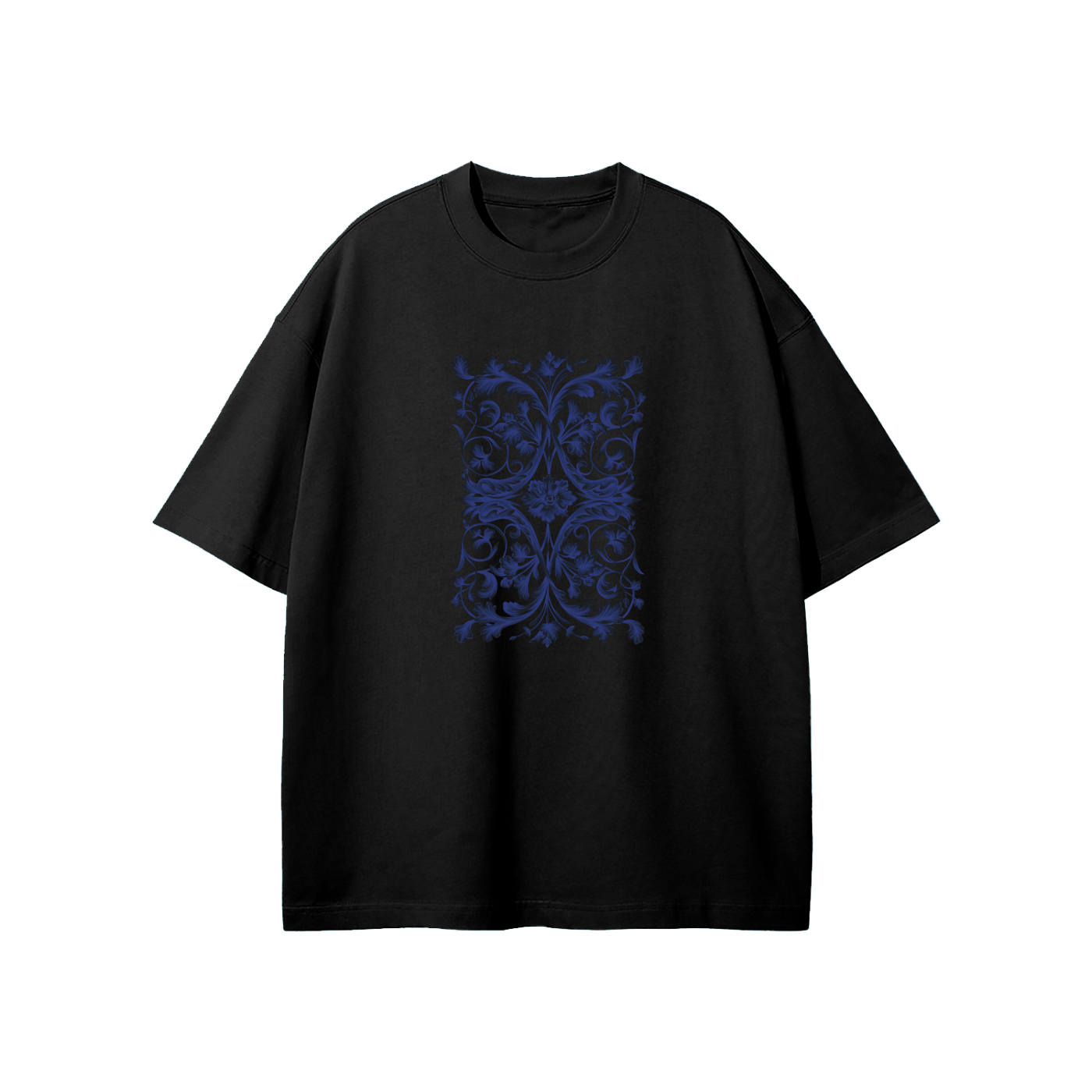 SM Baroque Bloom T-shirt black front