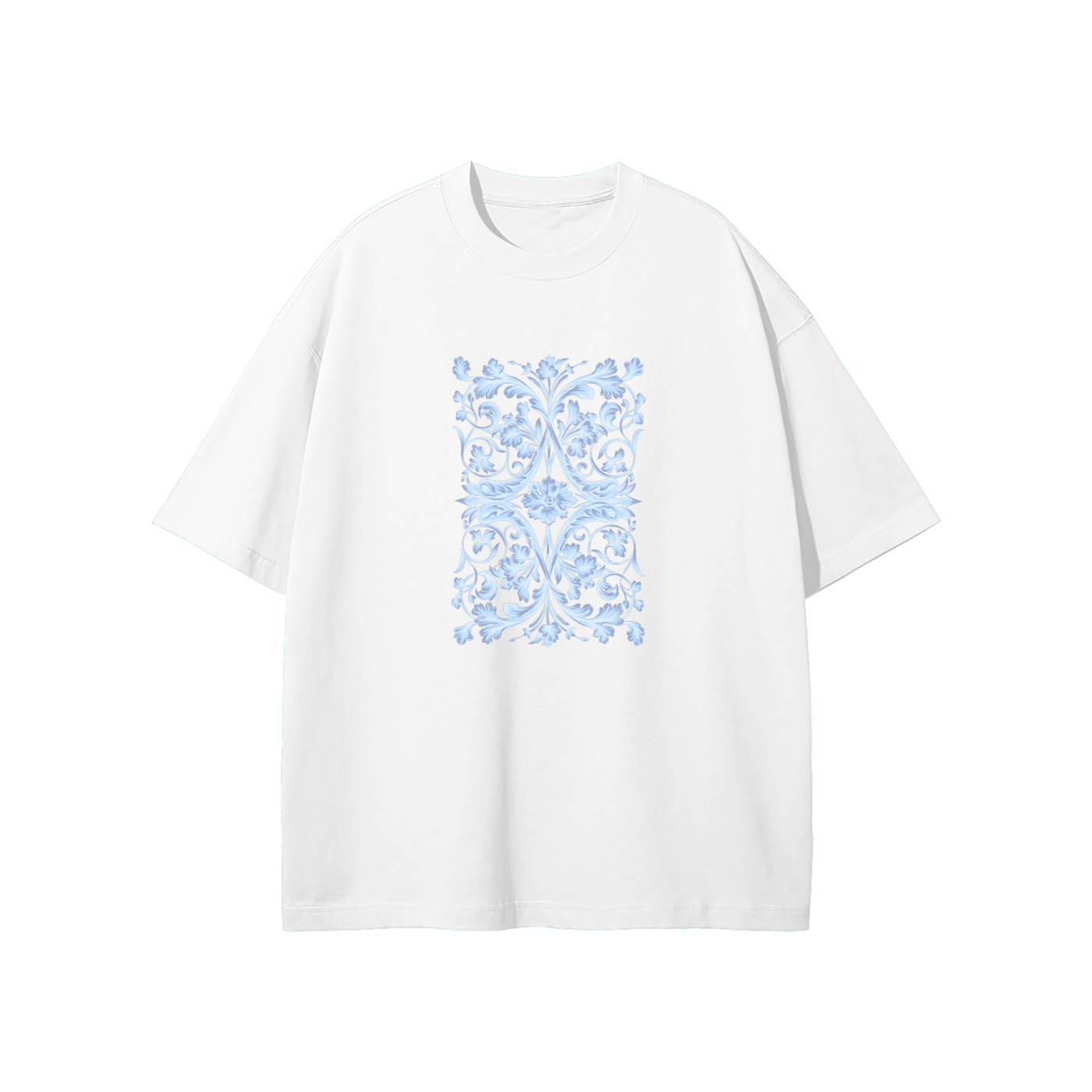 SM Baroque Bloom T-shirt white front