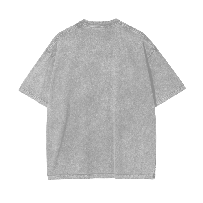 SM Acid Wash T-Shirt stone grey back