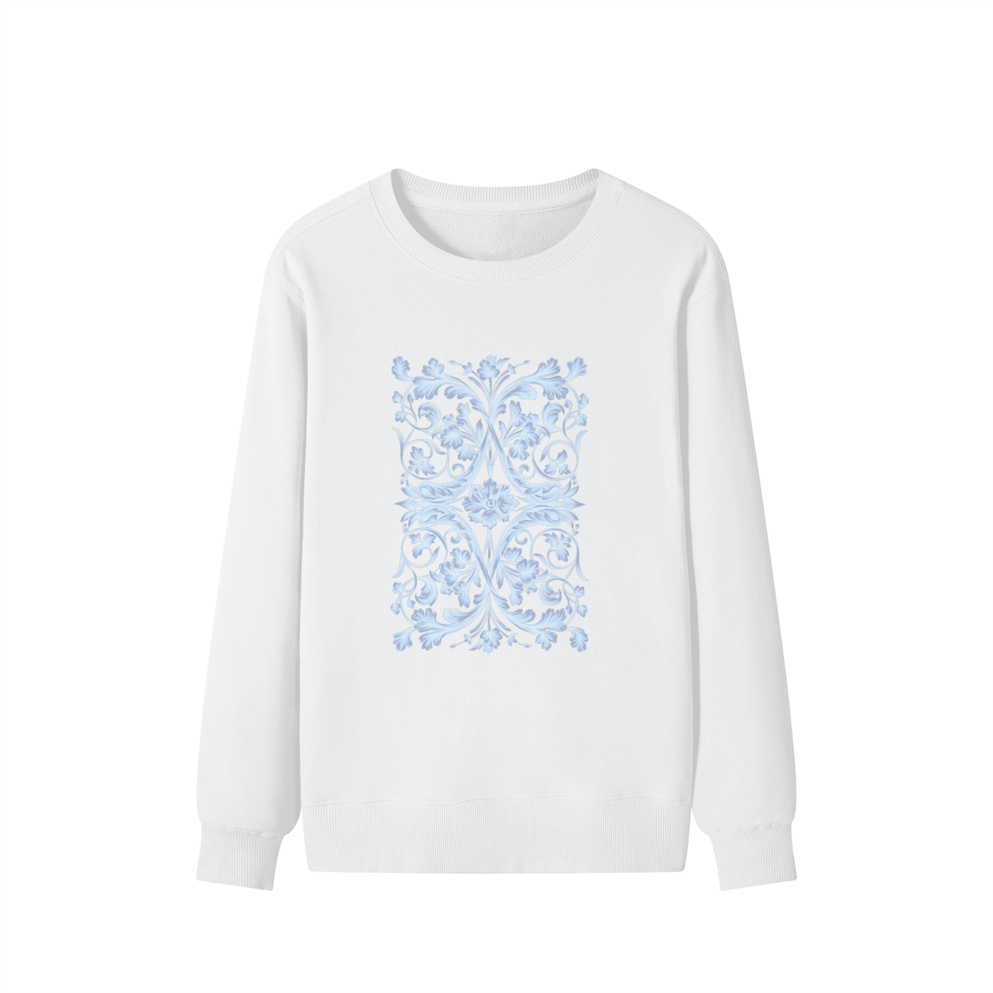 SM Baroque Bloom Sweatshirt white front