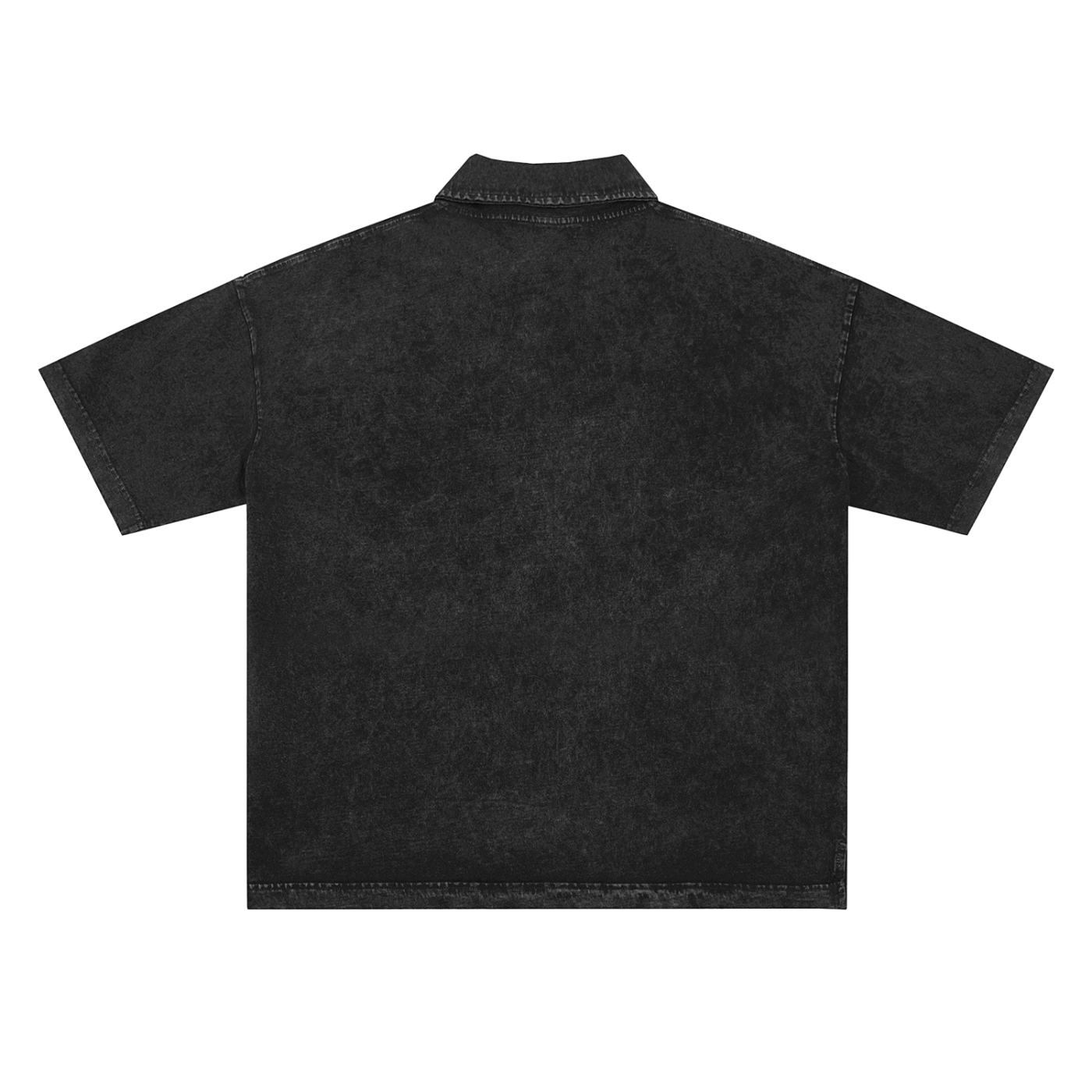 SM Sig. Snow Washed Polo T-Shirt black back