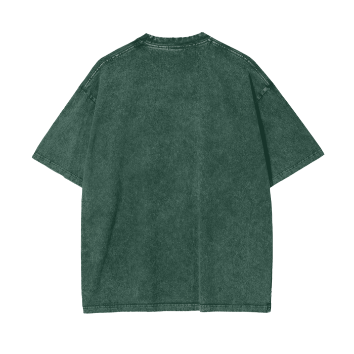 SM Acid Wash T-Shirt dark green back