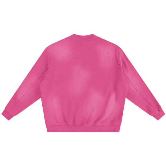 SM Sunfade Fleeced Sweatshirt hot pink back