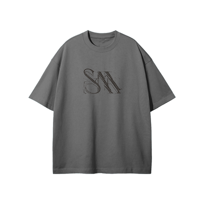 SM Blueprint T-shirt charcoal front