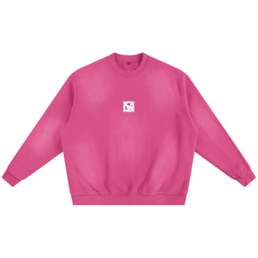 SM Sunfade Fleeced Sweatshirt hot pink front