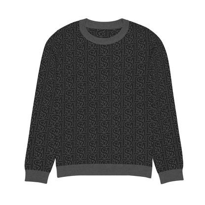 SM Jacquard Knitted Sweatshirt black front