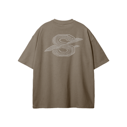 SM Carved Flight T-shirt brown back