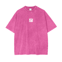 SM Acid Wash T-Shirt hot pink front