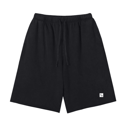 SM Sig. Vintage Washed Shorts black front