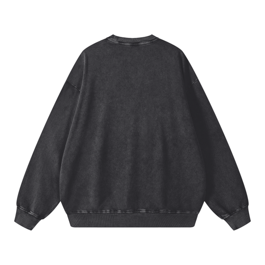 SM Acid Wash Sweatshirt black back