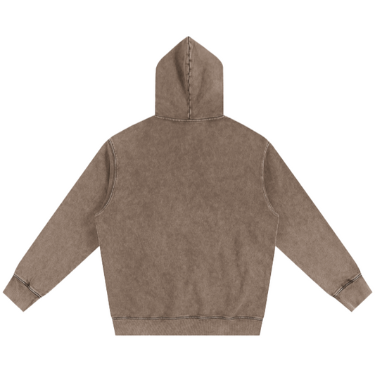 SM Snow Washed Hoodie coffee back