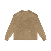 SM Acid Wash Long Sleeve T-shirt honey peach back