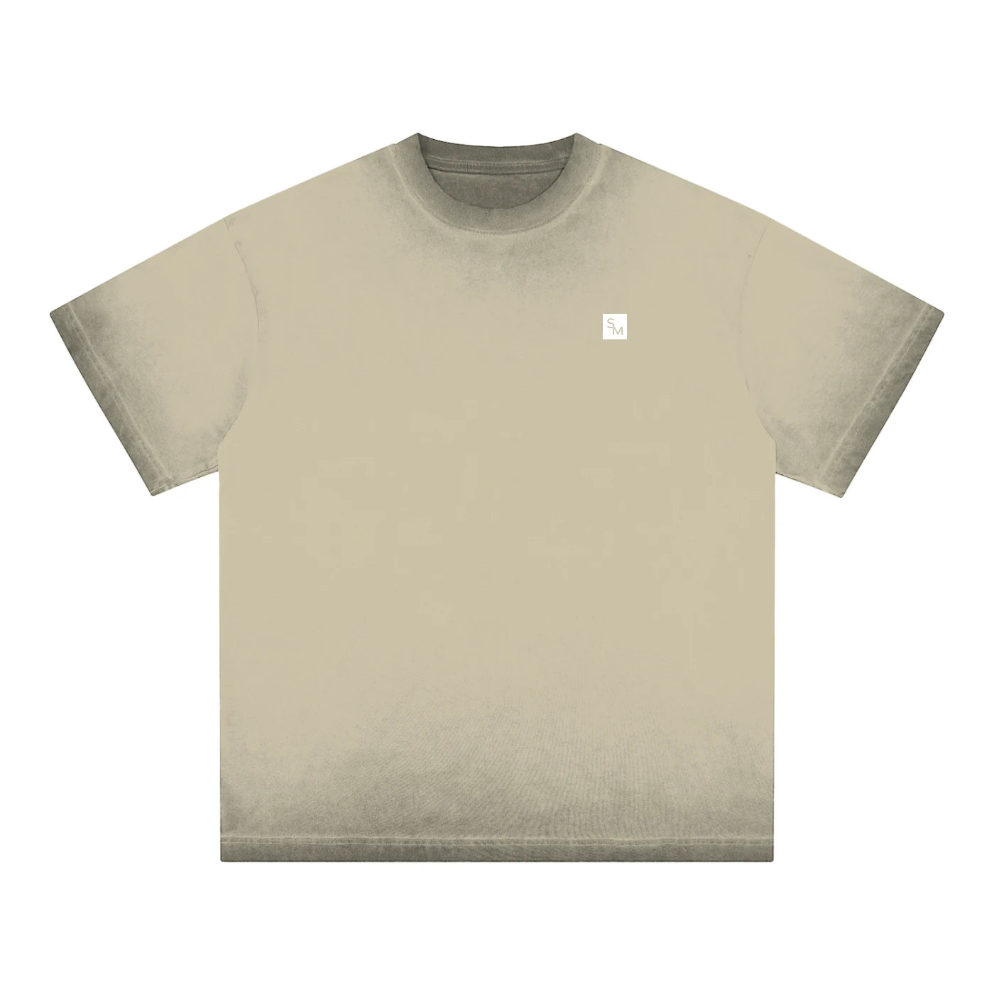 SM Sig. Reverse Dyed T-shirt sand front