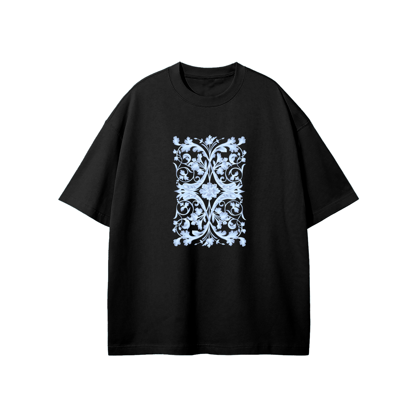 SM Baroque Bloom T-shirt black front