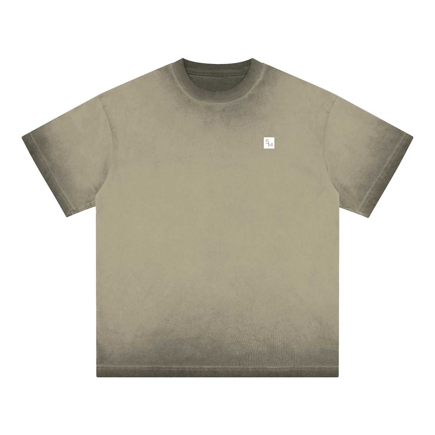 SM Sig. Reverse Dyed T-shirt stone grey front