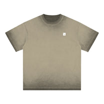 SM Sig. Reverse Dyed T-shirt stone grey front