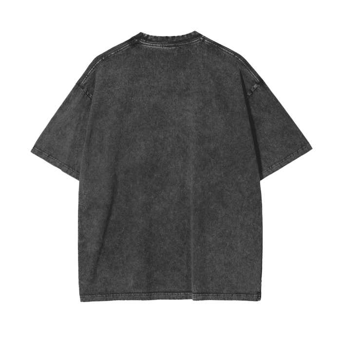 SM Acid Wash T-Shirt dark grey back
