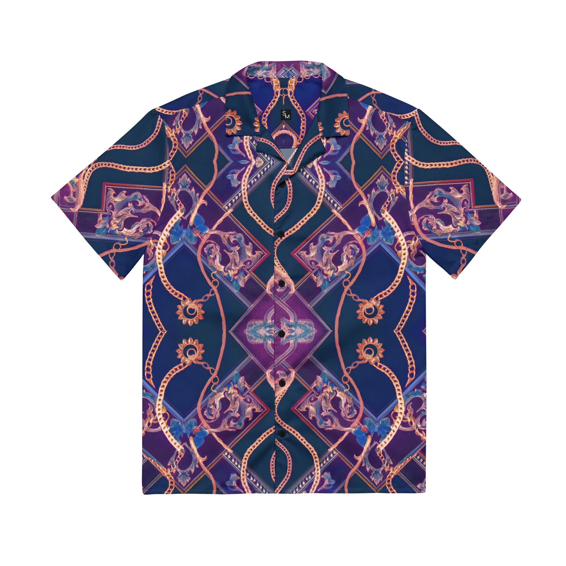 SM Gilded Waves Shorts violet front