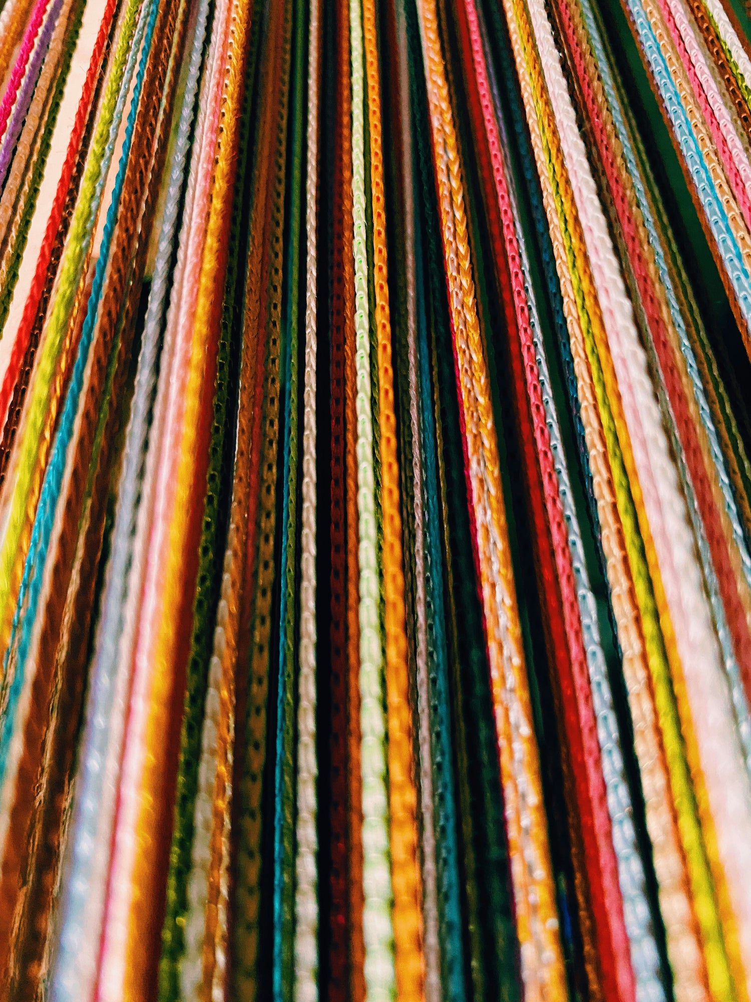 Colourful range of different fibres