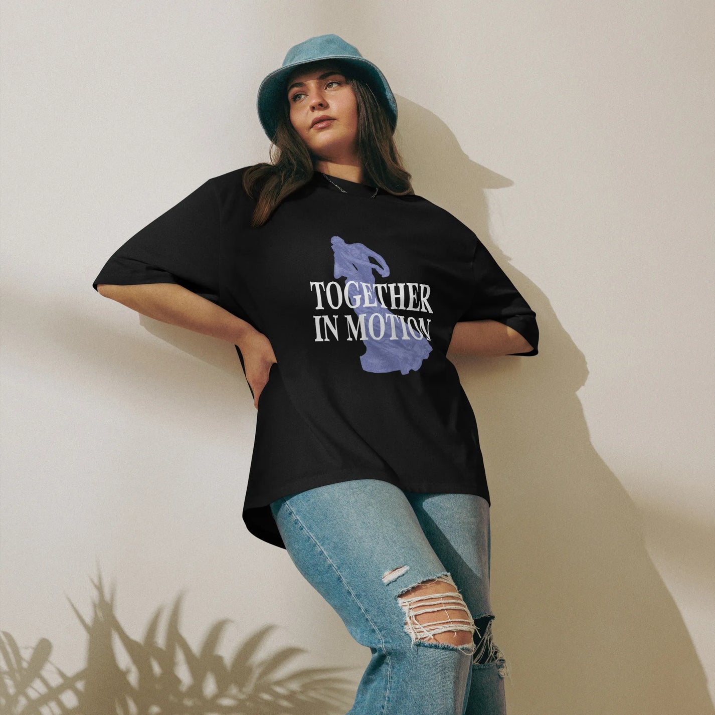 Model wearing Together in Motion T-shirt