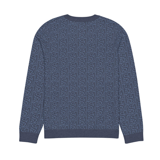 SM Jacquard Knitted Sweatshirt back