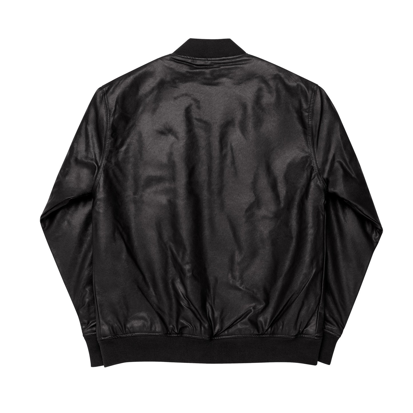 SM Leather Bomber Jacket black back