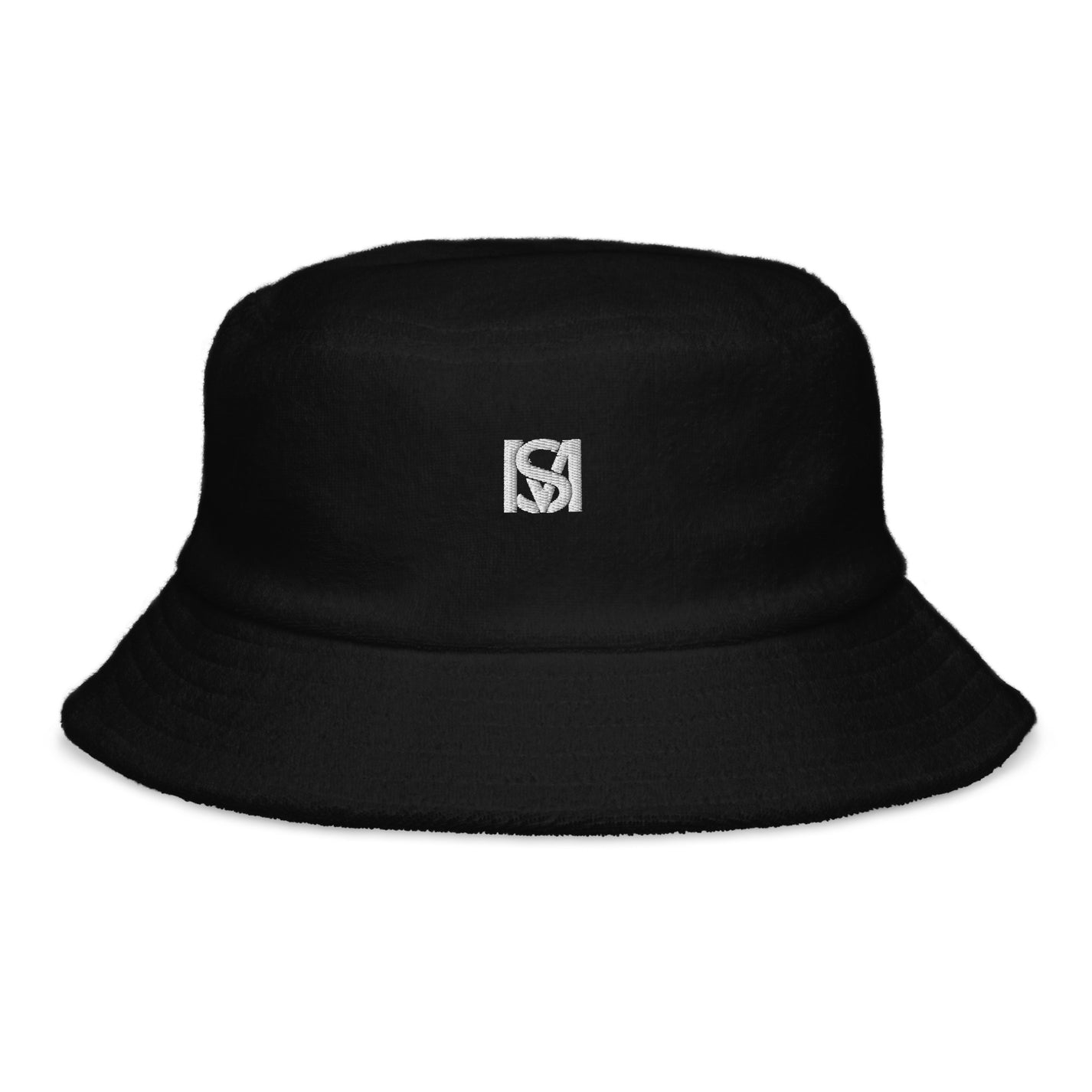 SM Monogram Bucket Hat black front