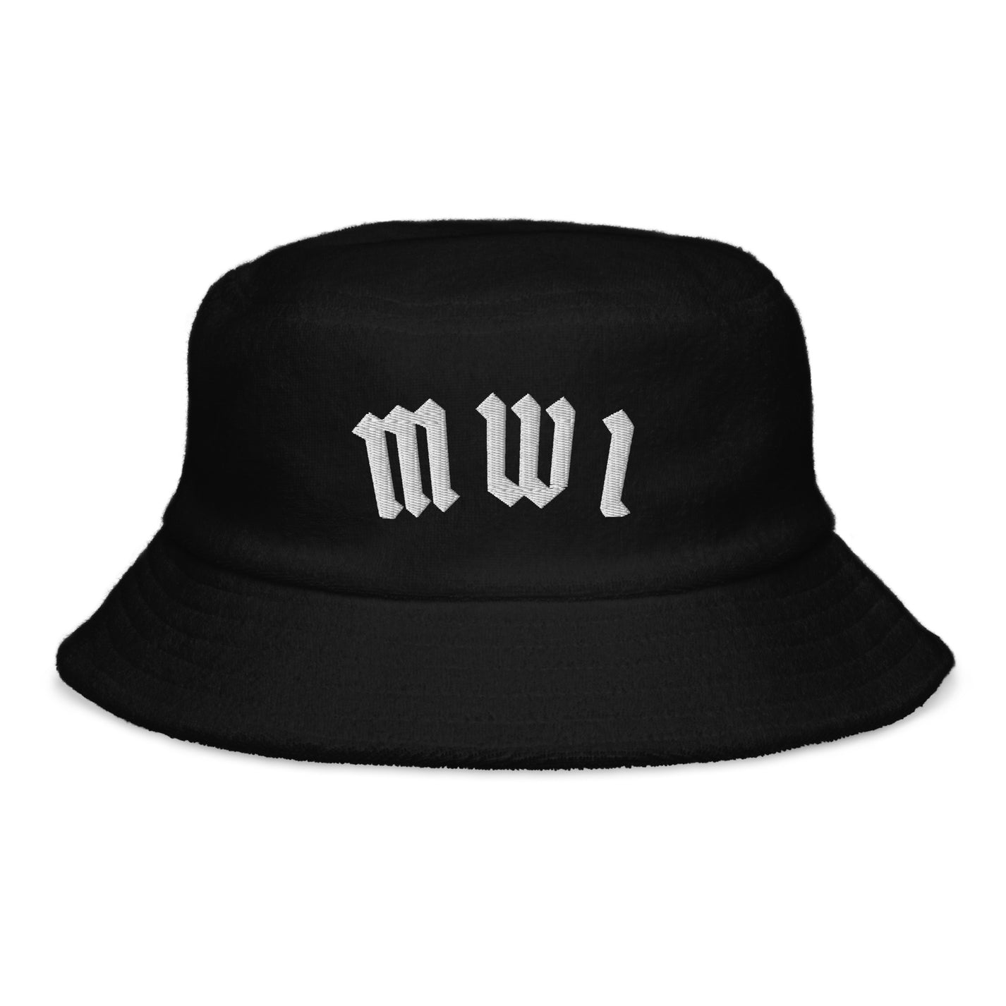 SM Script Bucket Hat black front